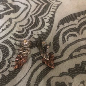 Gold leaf earrings